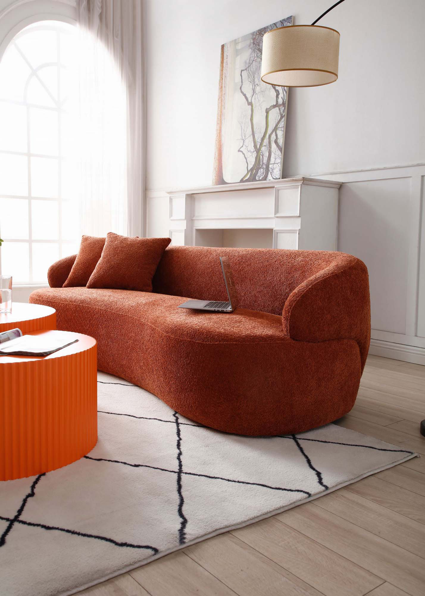 Century furniture curved sofa hotsell
